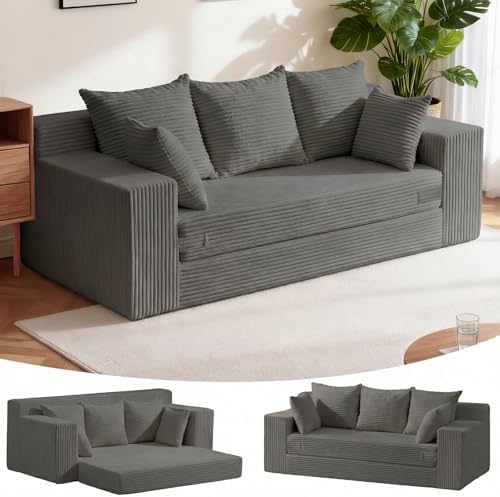 Boneless Couches 70 inch, 3 Seater Boneless Couch by Winzoo