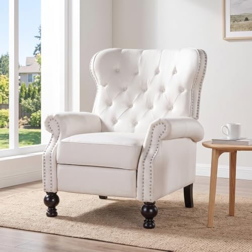 Christopher Knight Home Momo Wingback Recliner Chair, Upholstered Manual Push by ChristopherKnightHome