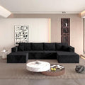 138" Modular Sectional Sofa, U-Shaped Cloud Couch by ICCEQUEEFURNITURE