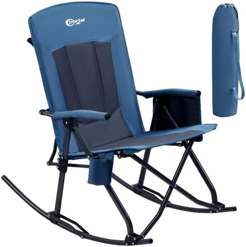 Portal Oversized Folding Rocking Camping Chair Portable 400 lbs by PORTAL