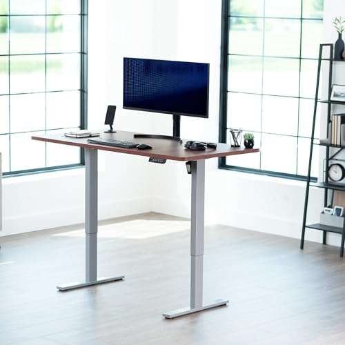 VIVO Dark Walnut 60 x 24 in Standing Desk, DESK-KIT-1G6D - Image 2