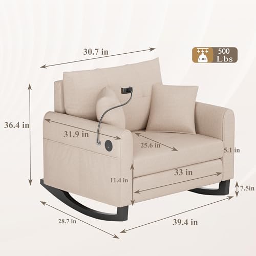 HOMREST Modern Accent Rocking Chair - Image 2