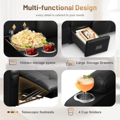 RV Loveseat Recliner Sofa, Home Theater Seating - Image 3