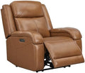 Watson & Whitely Genuine Leather Wall Hugger Power Recliner, Saddle Brown by WatsonWhitely