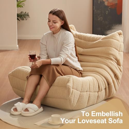 Hobestluk Big Bean Bag Chairs for Adults Fireside BeanBag Couch Togo Sofa - Image 6