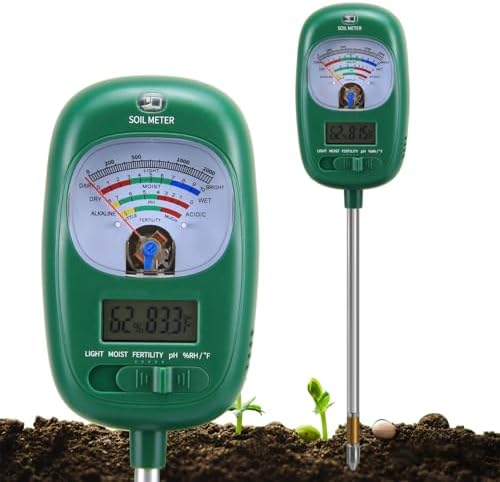 7-in-one Soil Test Kit, Soil Moisture Meter/PH Meter/Sunlight by AUDUTO