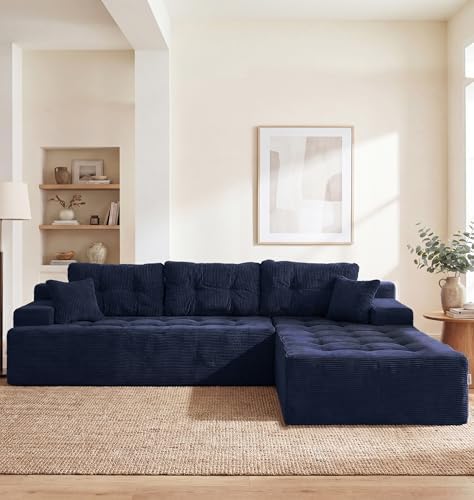 Hobestluk Boneless Couches Modular Sectional Sofa L-Shape Oversized Chaise by YourHomeDeservesMore
