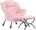 Lazy Chair with Ottoman, Comfy Accent Living Room Chair with Footrest Set by Givjoy