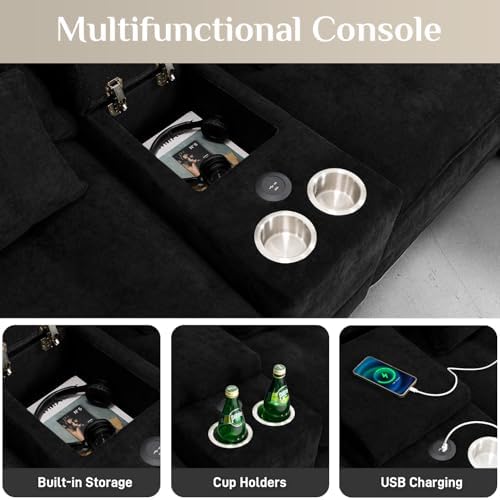 OUYESSIR 128" U-Shaped Sectional Couch - Image 3
