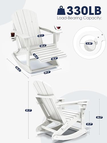 KINGYES Adirondack Rocking Chair Set of 2 - Image 2