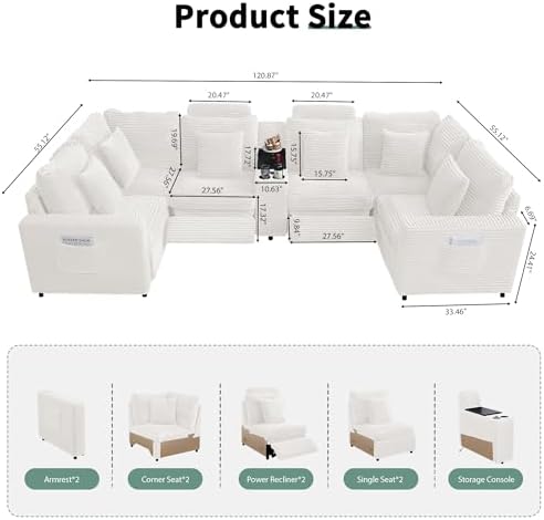 RARZOE Oversized Modular Sectional Sofa - Image 2