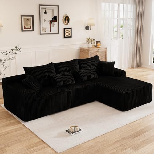 110" L Shaped Cloud Boneless Sectional Couches - Image 7