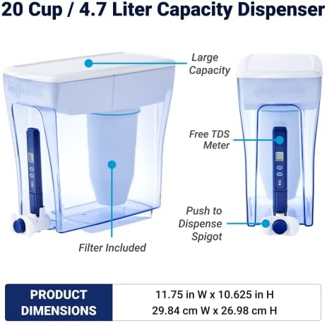 ZeroWater 20-Cup Water Filter Dispenser Removes PFOA/PFAS ​ - Image 3