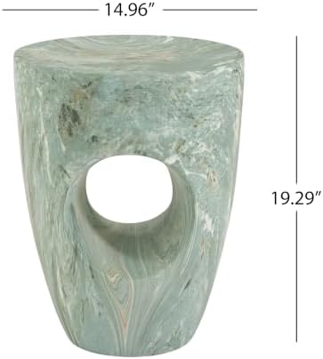 Christopher Knight Home Nora 19.29 Inch Modern Round MGO Side Table - Image 2