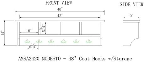 Alaterre Furniture Pomona Entryway Coat Hook - Image 4