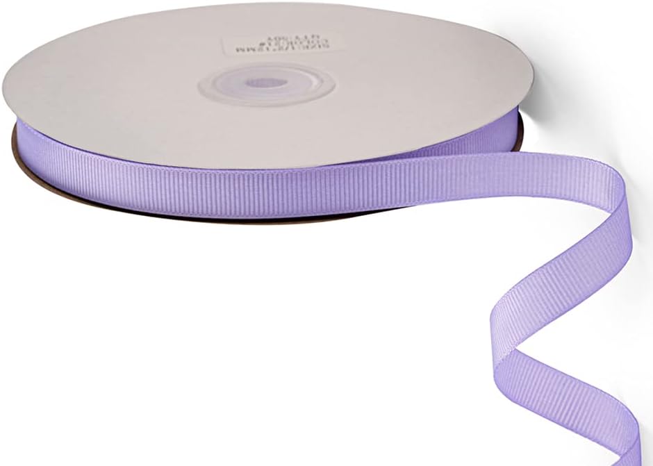 LIUYAXI 1/2" X 50 Yards Solid Lavender Grosgrain Ribbon, Perfect for Crafts, Wedding Decor, DIY Hair Accessories, Sewing, Gift Package Wrapping and More