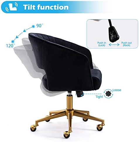 KCC Vanity Chair Velvet Desk Chair - Image 5