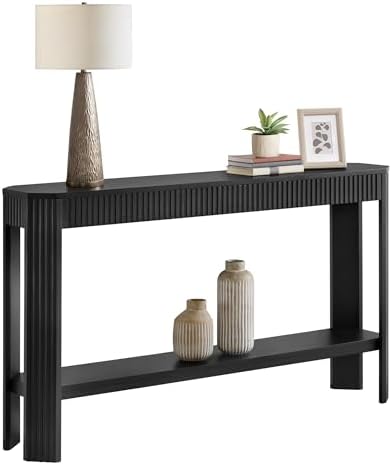 Alaterre Furniture Fluted Solid Wood Console Table, 56”x12”x32” - Image 7