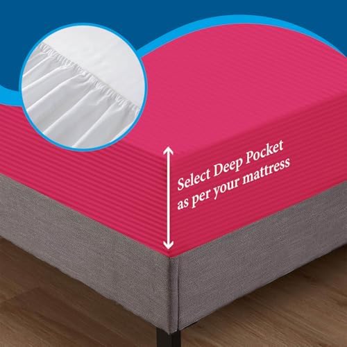 800 Series 100% Egyptian Cotton Sleeper Sofa Bed Sheet Set Stripe King Size - Image 4