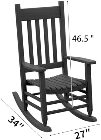 Oversized Outdoor Wooden Rocking Chair - Image 3