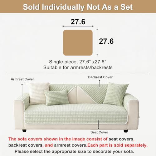 Soft Velvet Couch Arm Covers Washable - Image 3