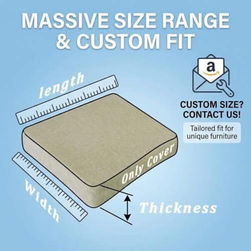 Reversible Linen Chair Cushion Covers - Image 5