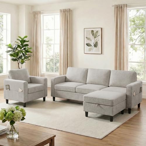 ijuicy 2PCS Sectional Sofa Set, 4 Seat Couch Set by ijuicy