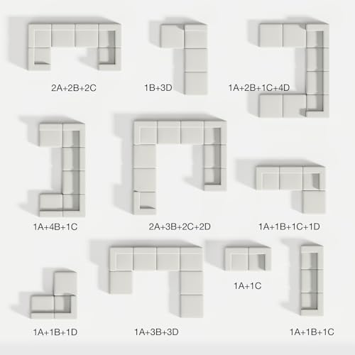 Novilla 70.8" Modular Loveseat Sofa, Small Space Sectional Couch, Modern Cloud - Image 5