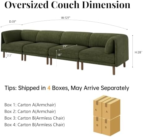 Cloud Sectional Couches for Living Room, Modular Sectional Sofa - Image 2