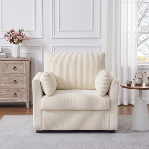 Mofolit 38“ Modern Corduory Accent Chair - Image 3
