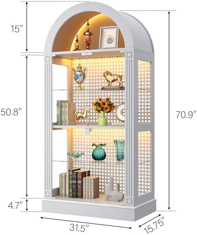 kepptory 71" Arched Display Cabinet - Image 2