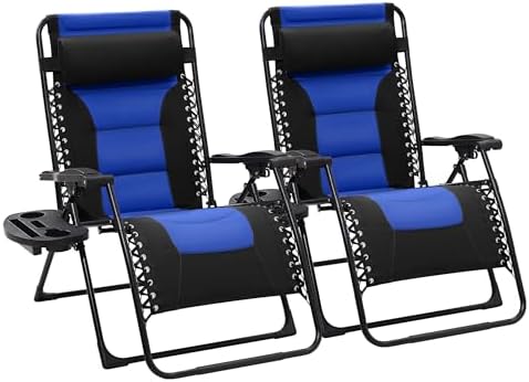 JEAREY Zero Gravity Chairs Set of 2, Oversized Recliners by JEAREYOutdoorsCollection