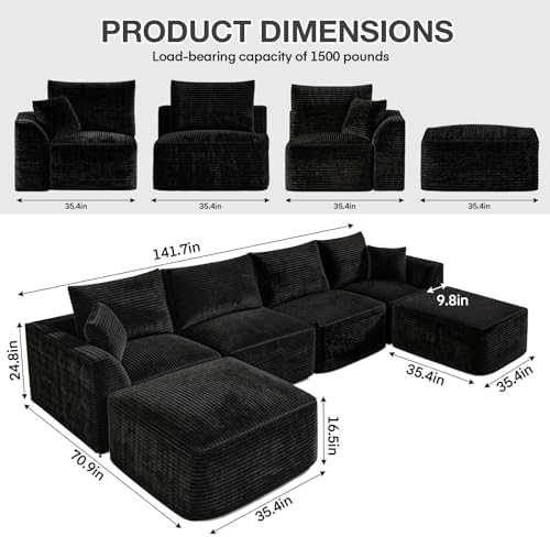 Modular Sectional Sofa, Modern Cloud Sectional Couch, Boneless Cloud Couch - Image 2