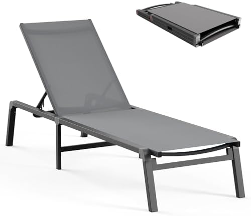 Ciokea Aluminum Chaise Lounge Ourdoor by CIOKEA