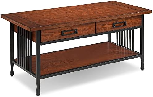 Leick Home Ironcraft Coffee Table, Mission Oak by LeickFurniture