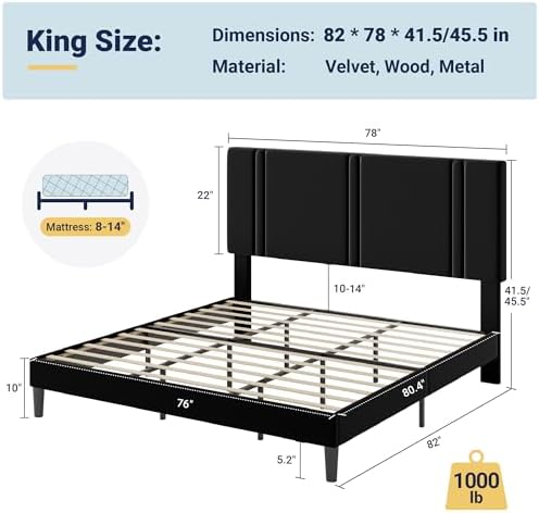 Allewie King Size Platform Bed Frame - Image 2