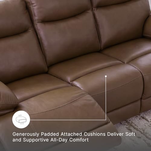 Signature Design by Ashley VonRyan Power Reclining Sofa, Top Grain Leather - Image 7