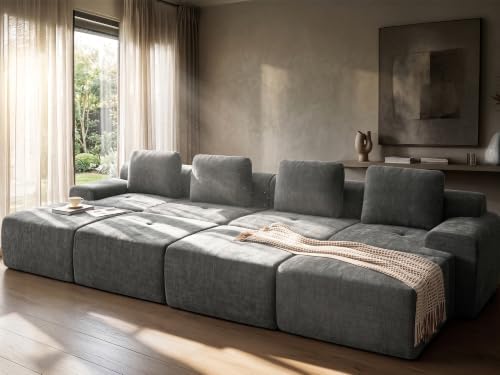 159" Oversized Boneless Couch, Comfort Cloud Sectional Couches by VYUXWO