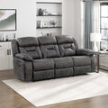 Homelegance Reclining Couch, Polished Microfiber Manual Double Recliner Sofa by Homelegance
