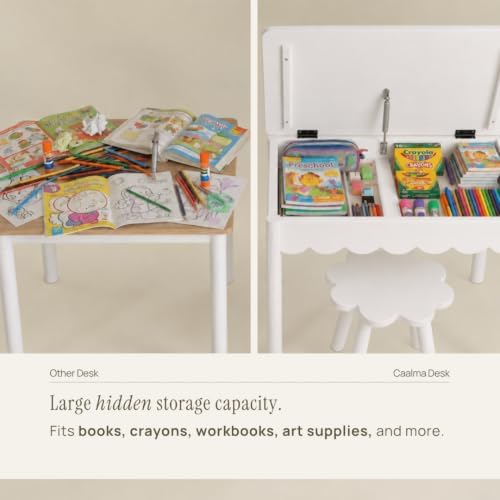 CAALMA Kids Table and Chair Set, Solid Wood - Image 7