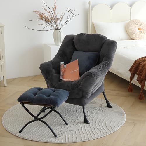 Lazy Chair with Ottoman, Comfy Reading Chair - Image 4
