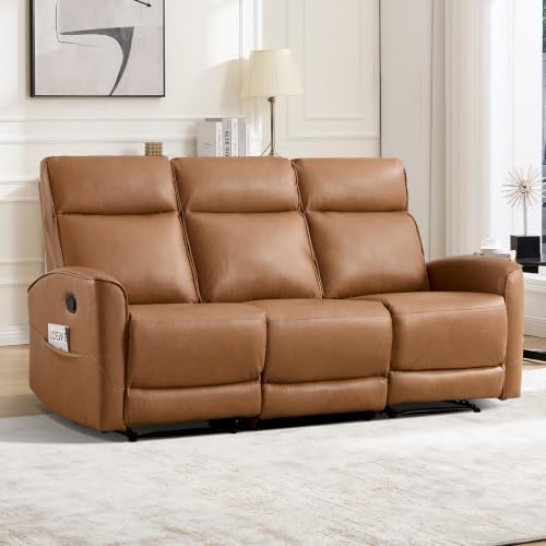 ANJ 77" Wide Manual 3-Setaer Nursery Recliner Sofa by ANJ