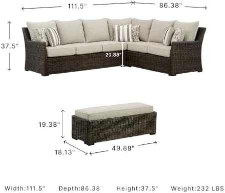 Signature Design by Ashley 3-Piece Patio Sectional - Image 3