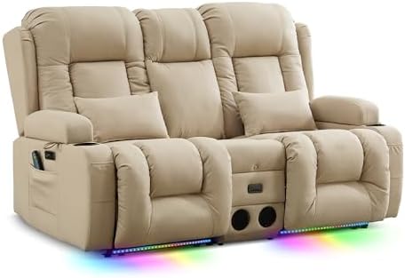 TUNYI Wall Hugger Loveseat Recliner Sofa - Image 3
