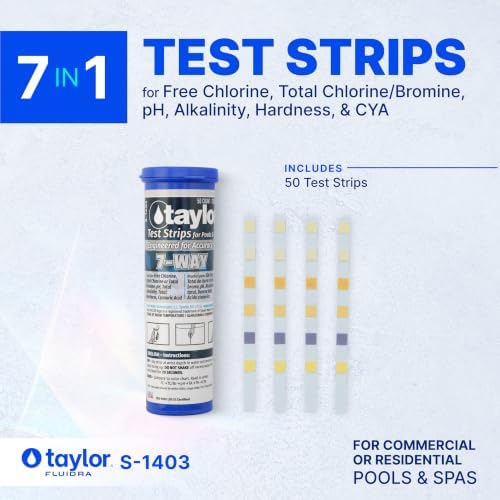 Taylor Technologies S-1403, 7-in-1 Pool and Spa Test Strips - Image 2