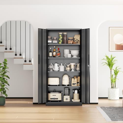 SUNCROWN 72" Metal Storage Cabinet - Image 2
