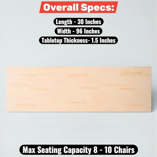 30" x 96" Rectangular Solid Wood Live Edge Table Top - Image 2
