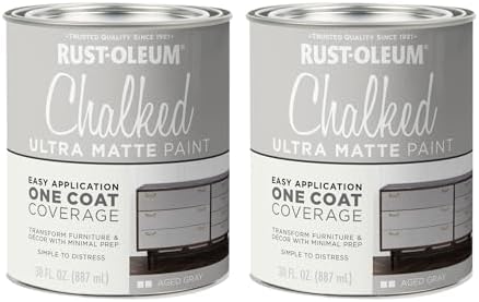 Rust-Oleum Aged Gray Chalked All-in-One Ultra Matte Paint | One Coat Coverage | by Rust-Oleum