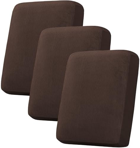 H.VERSAILTEX Velvet Stretch Couch Cushion Cover Plush Cushion Slipcover by HVERSAILTEX