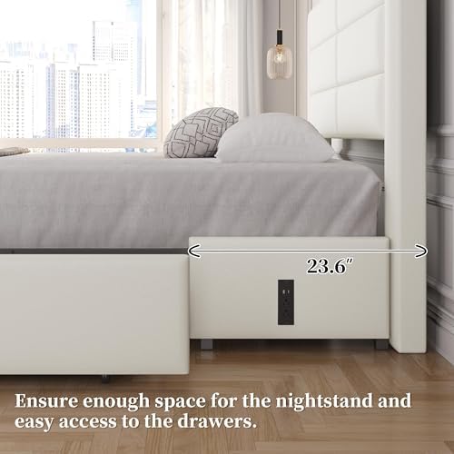 Yaheetech Queen Upholstered Bed Frame - Image 5